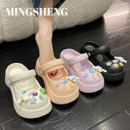 Mingsheng Mary Jane cave shoes women s thick-soled non