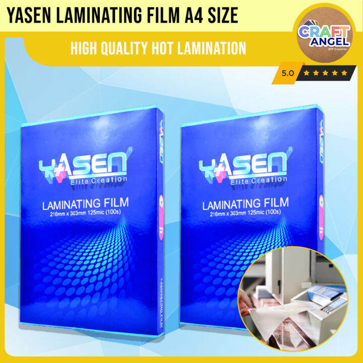 (1 Box) Yasen Laminating Film A4 / Short / Long 100 Sheets 125 / 200 ...