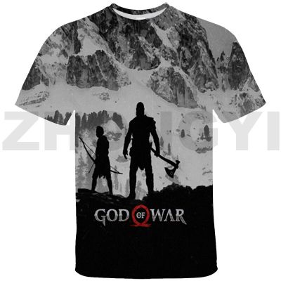 God of War 3D เสื้อยืด Kratos Mens T เสื้อ Anime Graphic เสื้อ T ฤดูร้อนแขนสั้นเด็กการ์ตูน O-คอ Tees Tops hip Hop