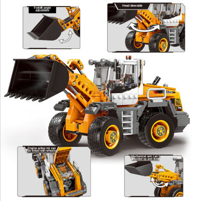 City Technical Crane Truck Engineering Car Model Assembling Building Blocks Excavator Vehicle Moc Bricks Construction Toys Boys