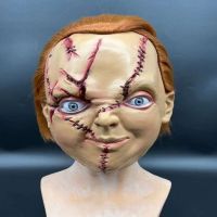 หน้ากากตุ๊กตา Chucky ผีสยองขวัญวันฮาโลวีนสำหรับเด็กดูหนังอุปกรณ์ยิงปืน Bad ชุดเดรสสำหรับเด็ก Up As Ghost Hoods Kongliao