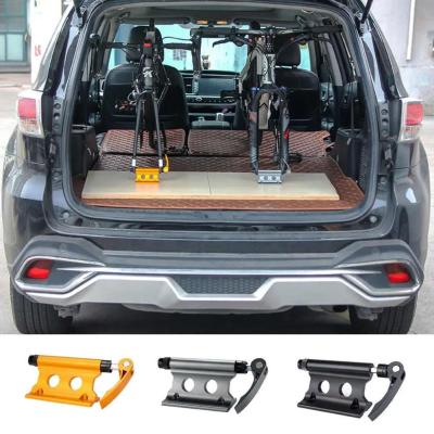 Aluminum Alloy Bicycle Front Fork Quick Release Fixing Block Installation Clip Rack Luggage Fork Bike Parking Mount Carrier Car E6M3