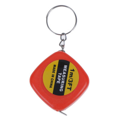 💖【Lowest price】MH 1PC Mini พวงกุญแจพวงกุญแจง่ายเทปวัดดึงไม้บรรทัด1เมตร