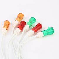 5Pcs Signal Lamp Panel Mounting Neon Indicator Red Green Yellow Lights 220V 12V/24VDC 10mm MDX-11A Guiding Signal Lamp