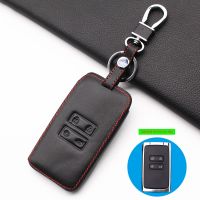 ✠☢☊ High Quality Leather Key Cover Case For Renault Talisman Cap149 Space Clio Megane Koleos Scenic 4 Remote Cards Accessories