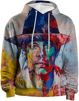 Unisex 3D Novelty Hoodies Graphic Christmas Sweatshirt,Color Oil Painting Gradient Print with Pocket Drawstring Pullover