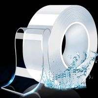 1m/2m/3m/5m Length Double Sided Tape Transparent Waterproof Reusable Nano Tape Strong Sticky Glue Car Ornament Kitchen Bathroom