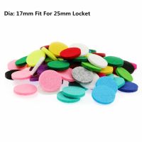 【CC】♣┋  20pcs Colorful trendy Aromatherapy Felt 17mm for 25mm Diffuser Locket Floating randomly