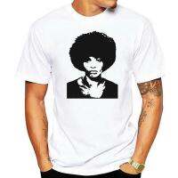 ANGELA DAVIS เสื้อนักเคลื่อนไหวทางการเมือง1960แขนลำลองขาสั้นคอกลมพิมพ์ลายแฟชั่นผ้าคอตตอน100% ใหม่ฤดูร้อนเสื้อคอกลมขายส่งราคาถูกเสื้อยืดตลก