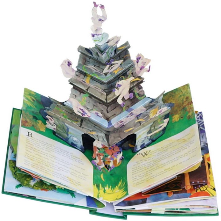 original-english-version-of-the-jungle-book-a-pop-up-fantasy-forest-jungle-prince-three-dimensional-book-d-isney-classic-fairy-tales