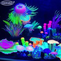 【DT】hot！ Fluorescent Aquarium Landscaping Coral Ornaments Small Underwater Landscape