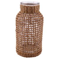 Straw Glass Flower Vase Japanese Flower Pot in the Nordic Contracted to