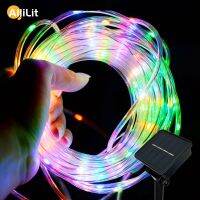 ✈❁℗ 1 2Pack Solar Led Light Outdoor Garden Christmas Decoration Garland Xmas Solar Rope String Light Fairy Strip 32m/22m/12m/7m