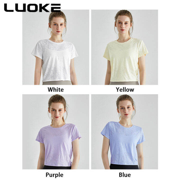 luoke-กีฬา-t-เสื้อผู้หญิงกีฬาเสื้อยืดผู้หญิงหลวมแขนยาวแบบพอดีตัวขนาดใหญ่-professional-การฝึกอบรมเสื้อชุดโยคะ