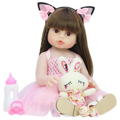 Reborn Dolls Girl 20Inch Adorable Reborn Dolls Girl Washable Weighted Body Doll with Pacifier Milk Bottle Sweet Dress Up Reborn Doll Accessories qualified