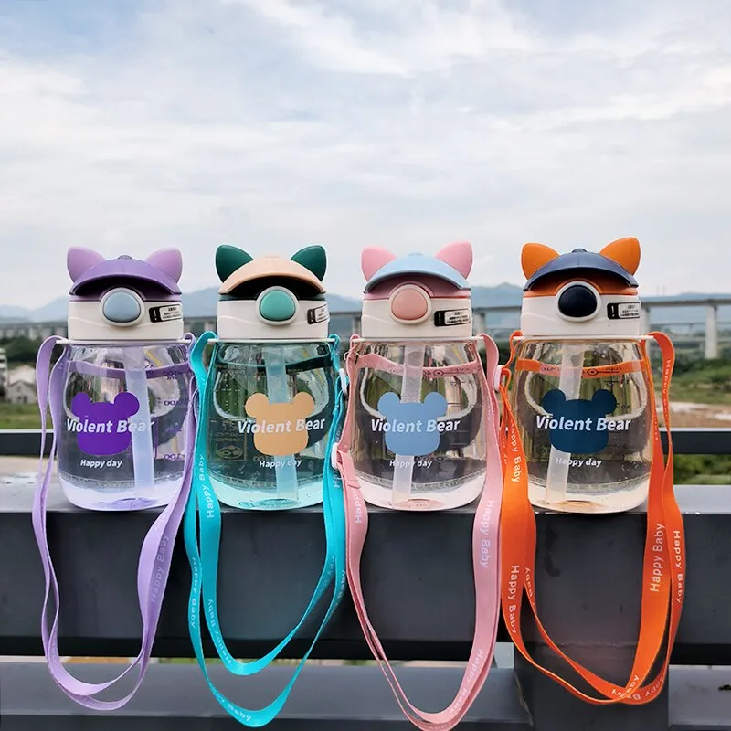 New Kids Water Sippy Cup for Outdoor School Cute Cartoon Animal