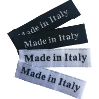 ผลิตในอิตาลีป้ายเสื้อผ้าเสื้อผ้าแท็ก Zakka แฮนด์เมดป้ายทอแฮนด์เมดแท็กเย็บผ้าแบบกำหนดเองสำหรับอุปกรณ์งานมือ-Suieir