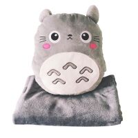 Totoro ตุ๊กตาหมอนมัลติฟังก์ชั่3 In 1โยนหมอน Totoro มืออบอุ่นหมอนเบาะเด็กเด็กผ้าห่มยัดไส้อะนิเมะรูปของเล่น