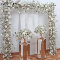 【hot】❆✺  Artificial Baby Breath Row Wedding Backdrop Arch Arrangement Event Table Centerpieces Floor Floral