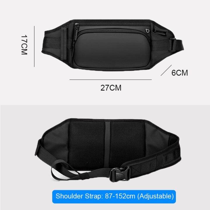 yiliongdaqi-กระเป๋าคาดเอว-กันน้ำ-สําหรับผู้ชาย-ขนาด-7-9-นิ้ว