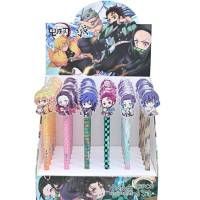 6PcsSet Anime Demon Slayer Kimetsu No Yaiba Kamado Tanjirou Nezuko Gel Pen Novelty 0.5mm Starry Blue Ink Pen for kids Gifts