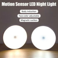 Motion Sensor Light Led Night Lights Round USB Rechargeable Kitchen Cabinet Corridor Wall Night Lamp Inligent Induction Light