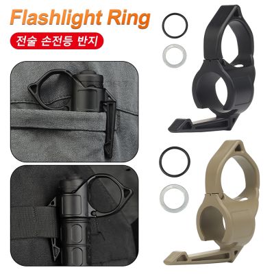 ◎﹍❦ Multifunction Finger Ring For Tactical Switchback Flashlights Holder 27mm Nylon Flashlight Fixing Clips Compatible Pocket Clip