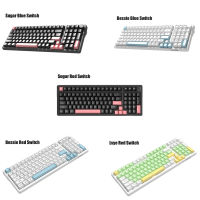 AJAZZ AK992 99คีย์คีย์บอร์ดไร้สายบลูทูธคีย์บอร์ดเกม PBT Keycaps 2.4G เมาส์ Hot Swappable Keyboardhot