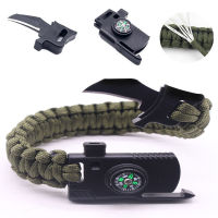 ชุดสายข้อมือ ฺBracelet survival paracord พร้อมเข็มทิศและหลอดไฟ LED