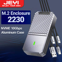 JEYI 2230 NVMe กล่อง SSD PCIe USB3.2 10Gbps เคส M.2อลูมิเนียมแบบพกพากล่องดิสก์แบบแข็งภายนอกรองรับ UASP TRIM