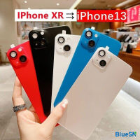 BLUESN สำหรับ IPhone XR เปลี่ยนกลับเป็น13สติกเกอร์เลนส์ฟิล์มกันรอยสำหรับฟิล์มป้องกันด้านหลังดัดแปลง IPhone XR สติกเกอร์เลนส์กระเป๋าใส่กล้อง