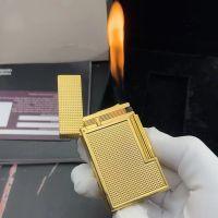 ❉▣ NEW ARRIVAL 2023 All Lattice Engraving Ligne2 Metal Lighter Ping Sound Paris Brand Handmade Birthday Gift Fit Butane Gas çakmak