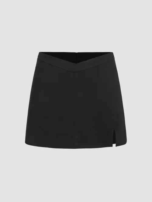 Cider Curve Plus Solid Slit Basic Skort | Lazada PH