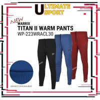 WARRIX กางเกงวอร์มขายาว รุ่น TITAN II (รหัส WP-223WRACL30) ผ้า Micropolyseter100% Jogger Pants สีดำ/น้ำเงิน/แดง