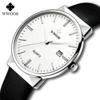 [Aishang watch industry]WWOOR นาฬิกาผู้ชายแบรนด์หรูคลาสสิกสบายๆนาฬิกาข้อมือหนังแท้สำหรับผู้ชายกันน้ำควอตซ์วันที่นาฬิกาผู้ชายราคาโปรโมชั่น