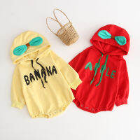 1901 Clearance กำมะหยี่ Apple กล้วยบอดี้สูทฤดูใบไม้ร่วงฤดูหนาวเด็กสาว Hoody บอดี้สูท ROMPER ทารกแรกเกิด Outfits