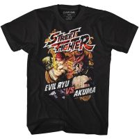 HOT ITEM!!Family Tee Couple Tee Adult Street Fighter T-Shirt SF Video Game Franchise Evil Ryu vs Akuma - Mens T-Shirts