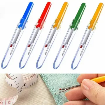 1pc Portable Folding Seam Ripper, Thread Picker And Label Remover Tool,  Random Color