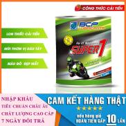 HCMNhớt xe máy BCP Thái Lan lon 1L - SUPER 1 SAE 15W40 API SL JASO MA2 màu
