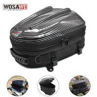 WOSAWE Motorcycle Reat Seat Bag Waterproof Backpack Expandable Capacity Backseat Pack Motocross Travel Helmet Bag 18-24L