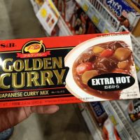 อาหารนำเข้า? Very spicy curry S &amp; B Golden Curry Extra Hot 220g