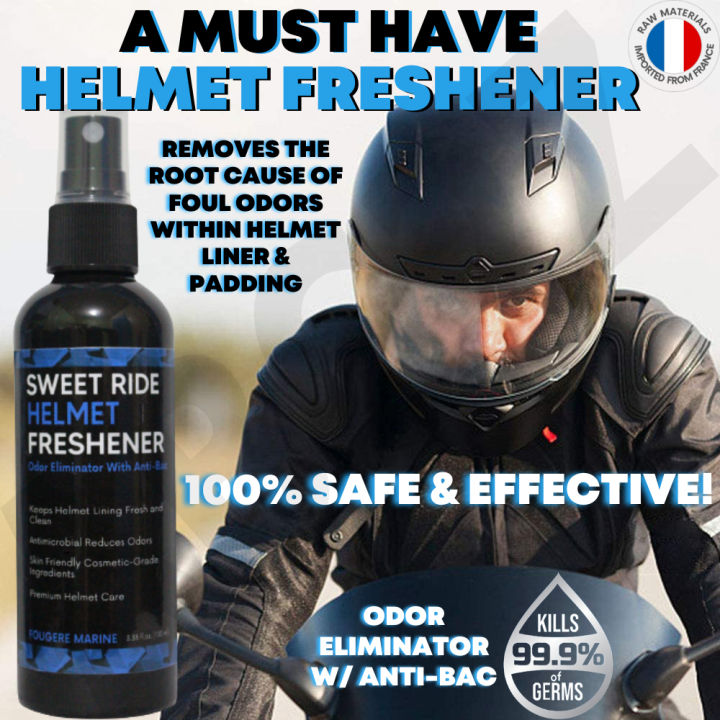 Sweet Ride HELMET FRESHENER, 100% Safe & Effective Motorcycle Helmet