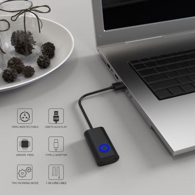 ”【；【-= 2 In 1 USB Mouse Jiggler Undetectable Mouse Mover Automatic Computer Mouse Mover Jiggler Keeps Computer Awake Mouse