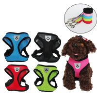 Pet Chest Strap Dog Harness Clothes Reflective Adjustable Vest Set For Outdoor Walking Small Medium Sized Dog Pet Accessories Collars