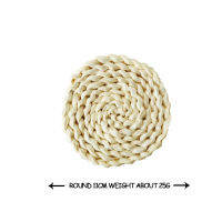 Handwoven Macrame Eco-Friendly Round Coasters Cotton Rope Braided Placemats Cup Pad Table Decor Heat Resistant Tables Mat Cups