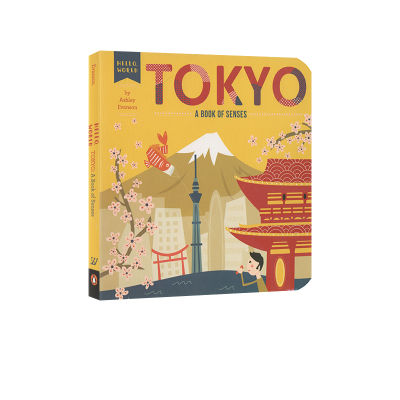 Hello World Tokyo a Book of senses childrens Enlightenment early education puzzle picture paperboard Book parent-child reading picture book