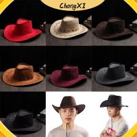 CHONGXI ลดกระหน่ำ แฟชั่น หนังนิ่ม หมวกคาวบอย ชุดแฟนซีตะวันตก หมวก Unisex โพลีเอสเตอร์