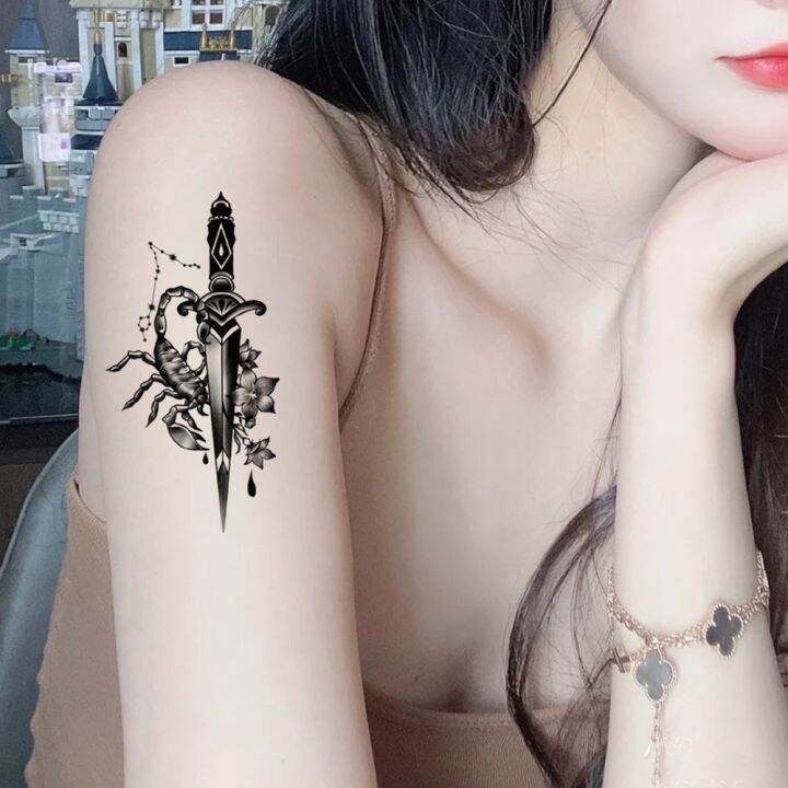 yf-black-rose-temporary-tattoo-sticker-flower-feather-elephant-body-clavicle-ankle-legs-arm-art-fake-tatto-party-bikini-tatoos