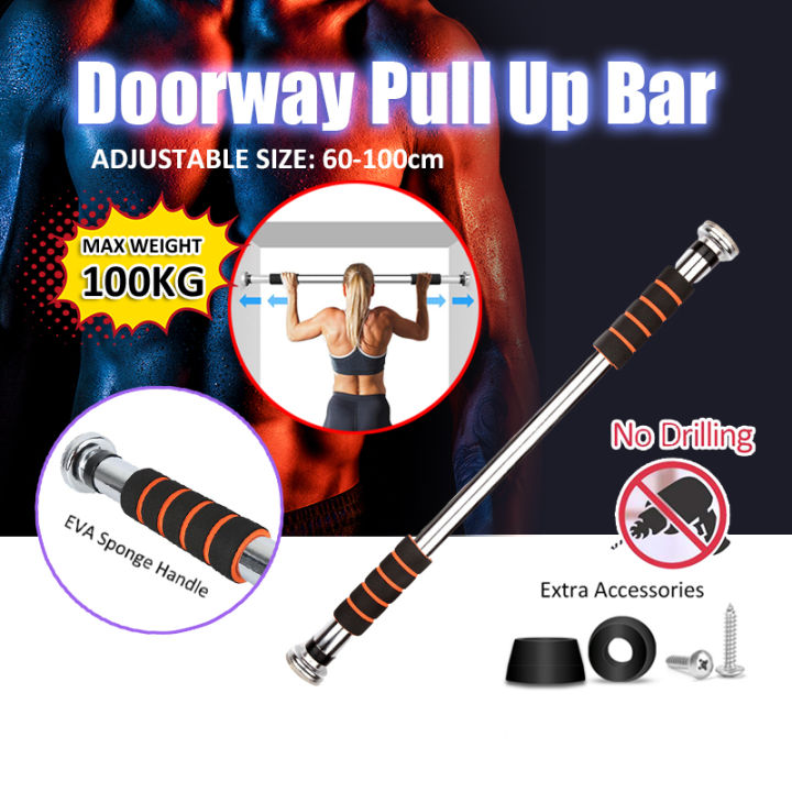 Door Way Pull Up Bar Horizontal Bar Max Load 100kg Indoor Fitness ...