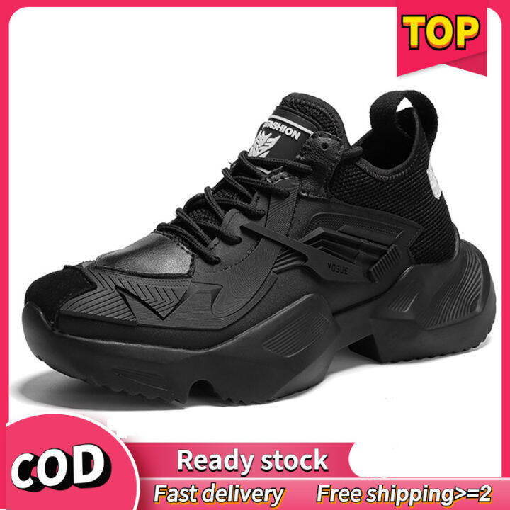 HOT ○344 Sport Shoes Men Sneakers For Men Running Shoes For Men Sports Shoes  For Men Fashion Trendy Shoes Men'S Shoes Korean Old Shoes Sneakers  Breathable Platform Black Running Shoes 